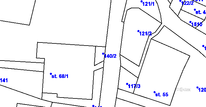 Parcela st. 140/2 v KÚ Kamenka, Katastrální mapa