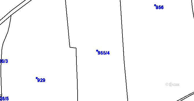 Parcela st. 955/4 v KÚ Kamenka, Katastrální mapa