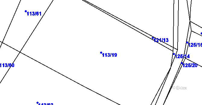 Parcela st. 113/19 v KÚ Zavržice, Katastrální mapa