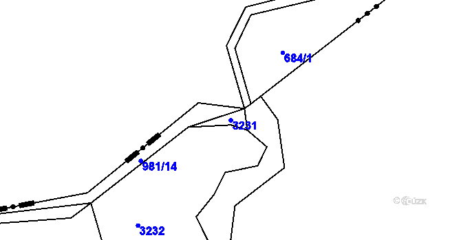 Parcela st. 3231 v KÚ Kondrač, Katastrální mapa