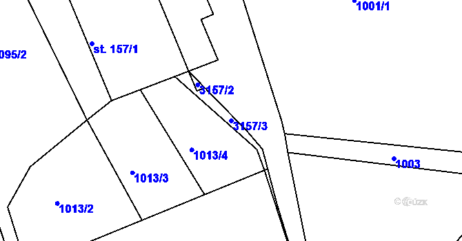 Parcela st. 3157/3 v KÚ Kondrač, Katastrální mapa