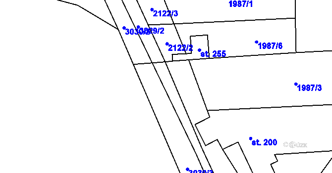 Parcela st. 3029 v KÚ Moravská Kamenná Horka, Katastrální mapa