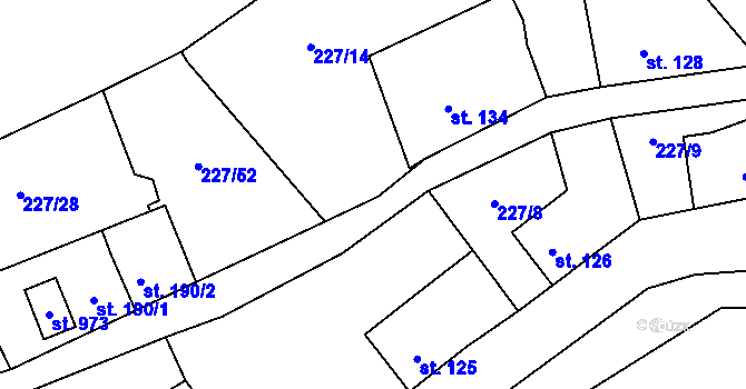 Parcela st. 227/47 v KÚ Kamenný Přívoz, Katastrální mapa