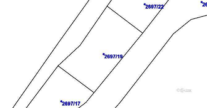 Parcela st. 2697/19 v KÚ Kamenný Újezd, Katastrální mapa