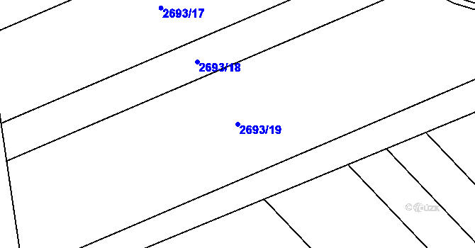 Parcela st. 2693/19 v KÚ Kamenný Újezd, Katastrální mapa
