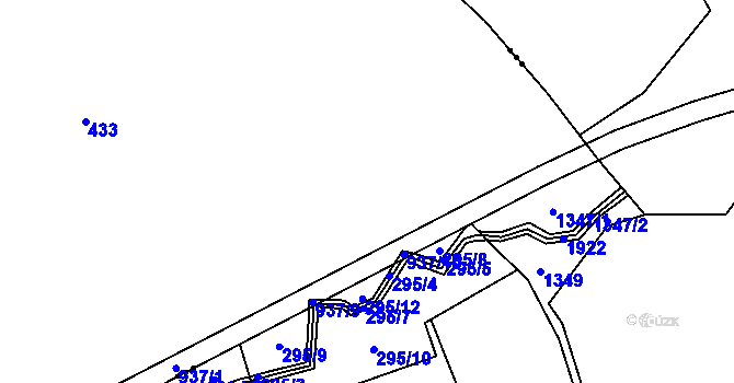 Parcela st. 341/33 v KÚ Kamenný Újezd u Rokycan, Katastrální mapa