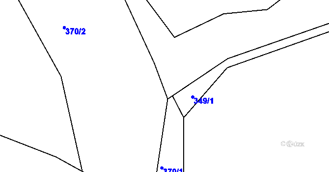 Parcela st. 370/3 v KÚ Kamýk nad Vltavou, Katastrální mapa