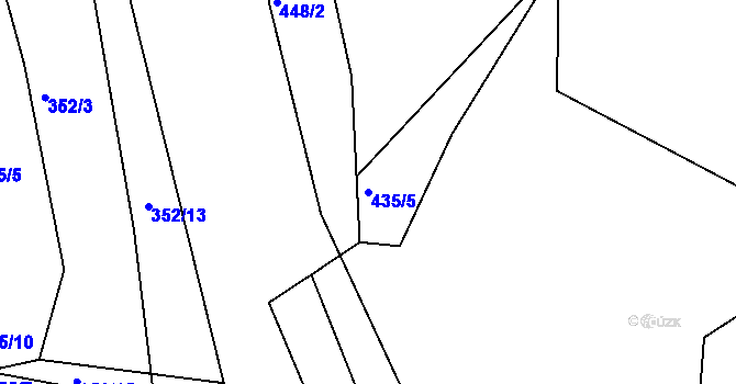 Parcela st. 435/5 v KÚ Kamýk nad Vltavou, Katastrální mapa