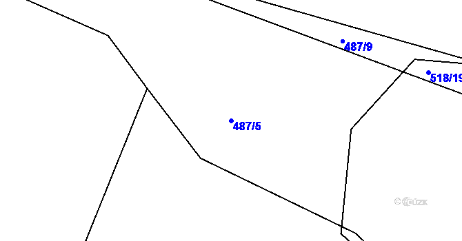 Parcela st. 487/5 v KÚ Kamýk nad Vltavou, Katastrální mapa