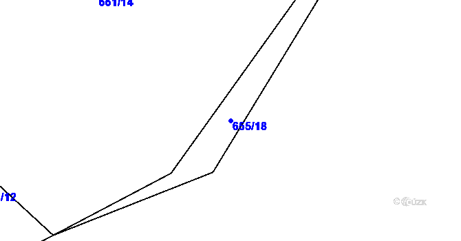 Parcela st. 655/18 v KÚ Kamýk nad Vltavou, Katastrální mapa