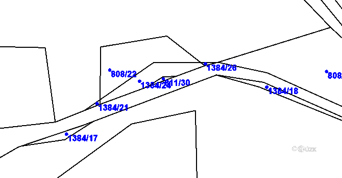 Parcela st. 811/18 v KÚ Kamýk nad Vltavou, Katastrální mapa