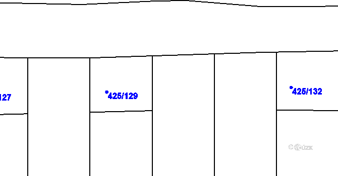 Parcela st. 425/130 v KÚ Kanice, Katastrální mapa