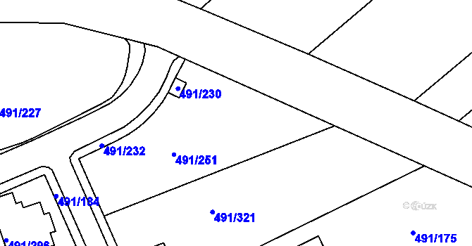 Parcela st. 491/173 v KÚ Kanice, Katastrální mapa