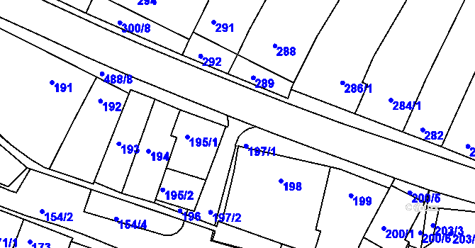 Parcela st. 488/14 v KÚ Kanice, Katastrální mapa