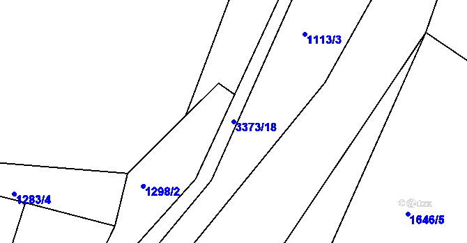 Parcela st. 3373/18 v KÚ Blansko u Kaplice, Katastrální mapa
