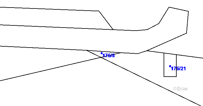 Parcela st. 175/5 v KÚ Káranice, Katastrální mapa