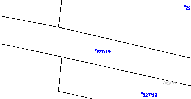 Parcela st. 227/19 v KÚ Káranice, Katastrální mapa