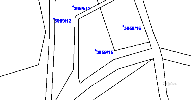 Parcela st. 3959/15 v KÚ Kardašova Řečice, Katastrální mapa