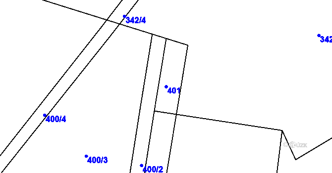 Parcela st. 401 v KÚ Mnich u Kardašovy Řečice, Katastrální mapa