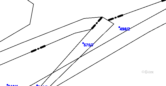 Parcela st. 575/7 v KÚ Nítovice, Katastrální mapa
