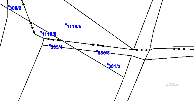 Parcela st. 585/3 v KÚ Nítovice, Katastrální mapa