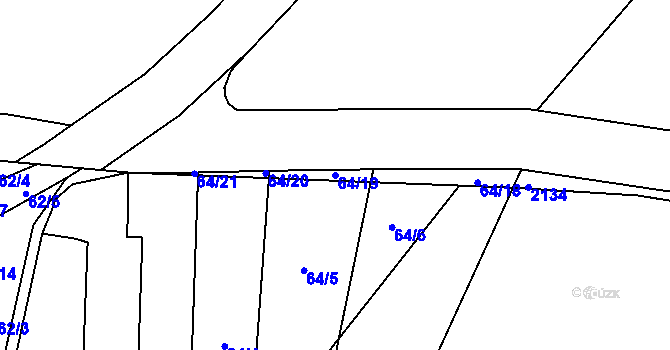 Parcela st. 64/19 v KÚ Karle, Katastrální mapa