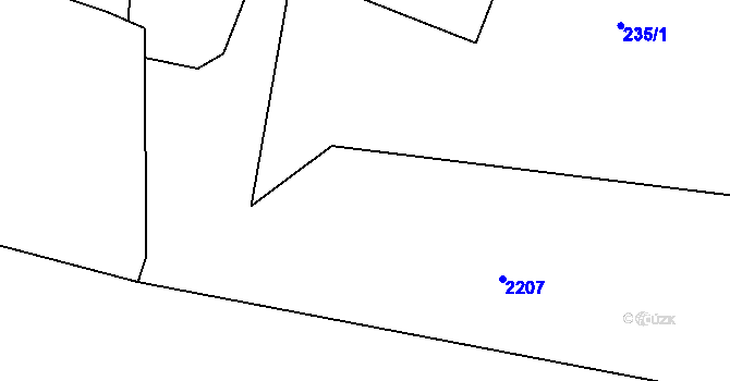 Parcela st. 238/2 v KÚ Karle, Katastrální mapa