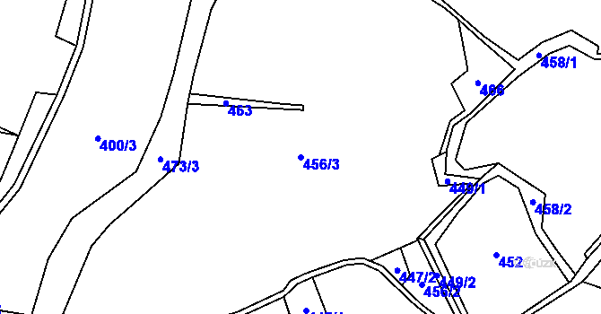 Parcela st. 456/3 v KÚ Karlovec, Katastrální mapa