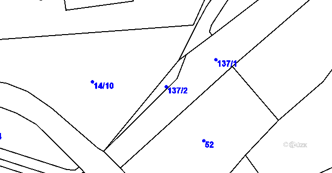 Parcela st. 137/2 v KÚ Karlova Studánka, Katastrální mapa