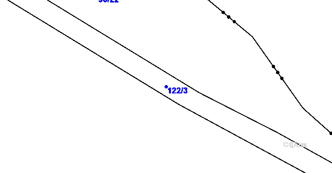 Parcela st. 122/3 v KÚ Karlova Ves, Katastrální mapa