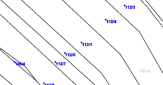 Parcela st. 112/1 v KÚ Karlovice, Katastrální mapa
