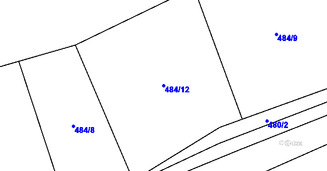 Parcela st. 484/12 v KÚ Karlovice, Katastrální mapa