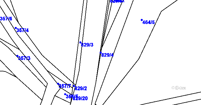 Parcela st. 829/4 v KÚ Karlovice, Katastrální mapa
