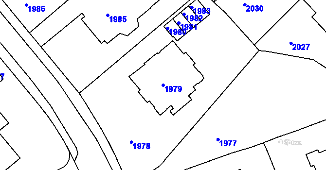 Parcela st. 1979 v KÚ Karlovy Vary, Katastrální mapa