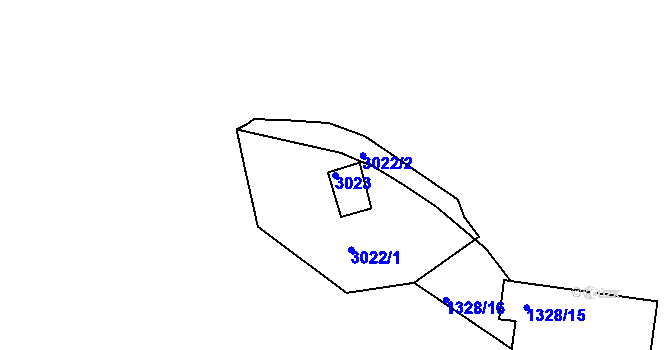 Parcela st. 3023 v KÚ Karlovy Vary, Katastrální mapa