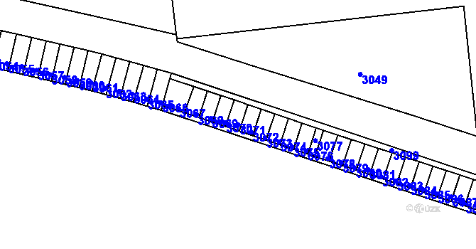 Parcela st. 3071 v KÚ Karlovy Vary, Katastrální mapa