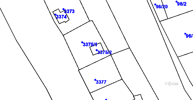Parcela st. 3375/2 v KÚ Karlovy Vary, Katastrální mapa