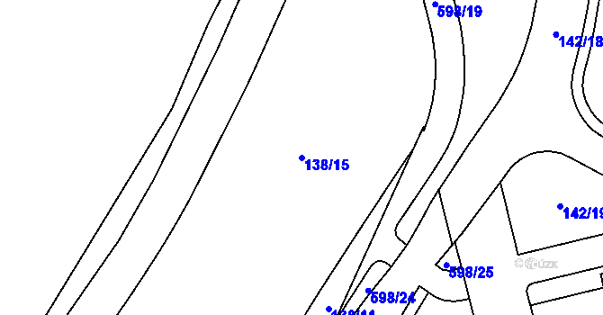 Parcela st. 138/15 v KÚ Tuhnice, Katastrální mapa