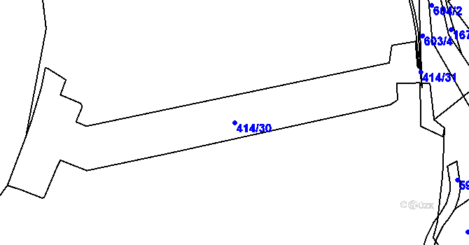 Parcela st. 414/30 v KÚ Tuhnice, Katastrální mapa
