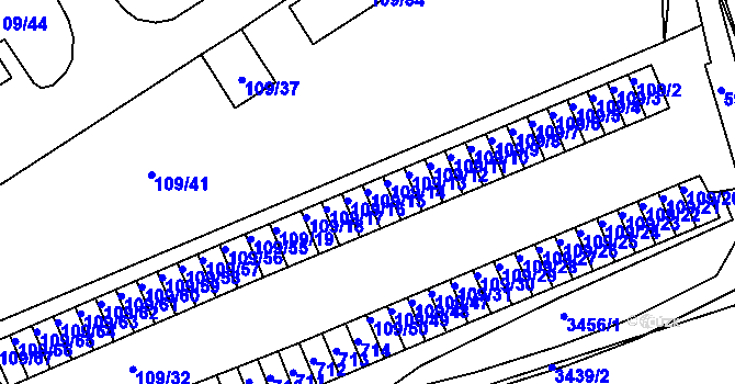 Parcela st. 109/15 v KÚ Tuhnice, Katastrální mapa