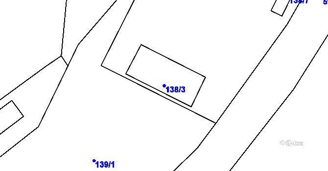 Parcela st. 138/3 v KÚ Tuhnice, Katastrální mapa