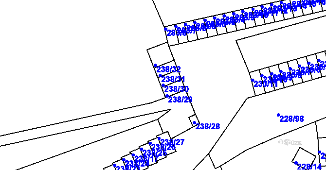Parcela st. 238/30 v KÚ Tuhnice, Katastrální mapa