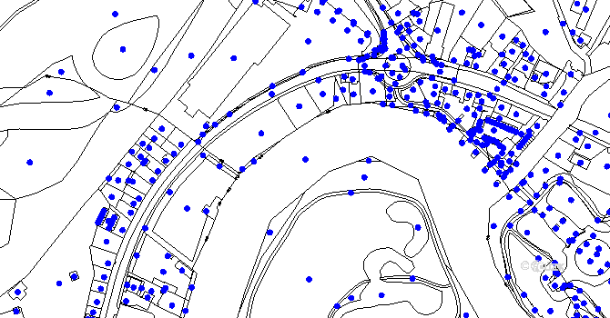 Parcela st. 414/1 v KÚ Tuhnice, Katastrální mapa