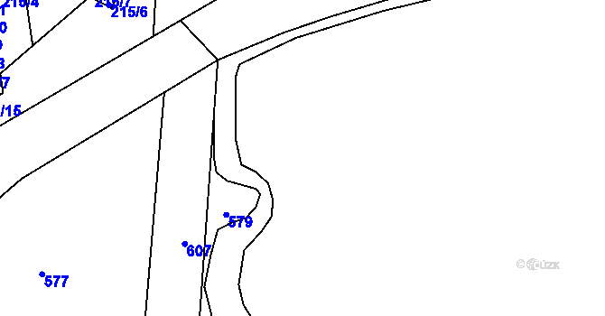 Parcela st. 578 v KÚ Tuhnice, Katastrální mapa