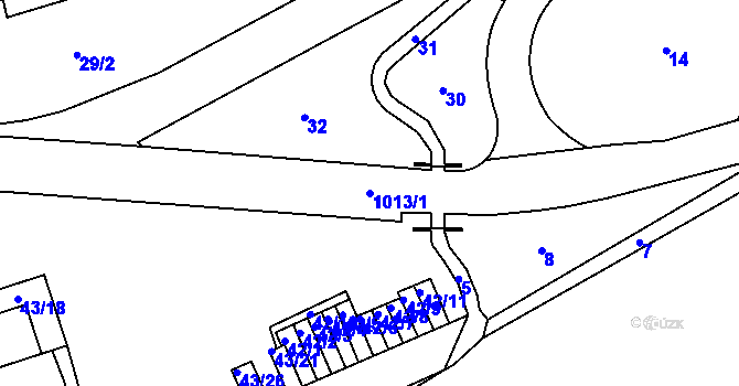 Parcela st. 1013/1 v KÚ Rybáře, Katastrální mapa