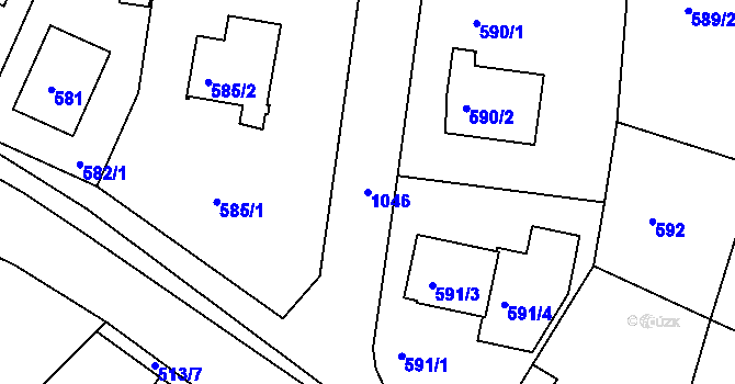 Parcela st. 1046 v KÚ Rybáře, Katastrální mapa