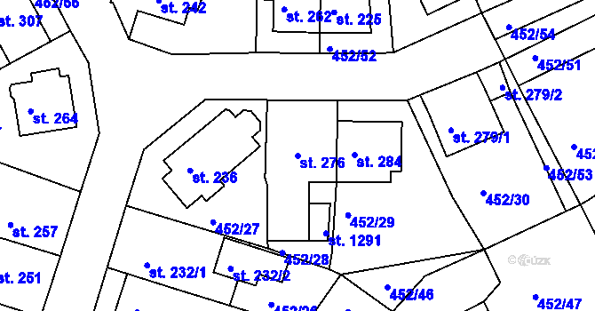 Parcela st. 276 v KÚ Bohatice, Katastrální mapa