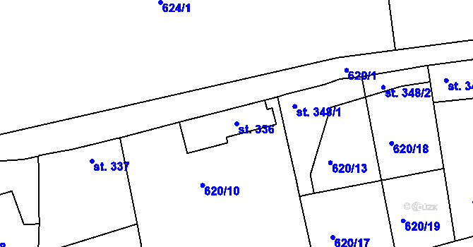 Parcela st. 336 v KÚ Bohatice, Katastrální mapa