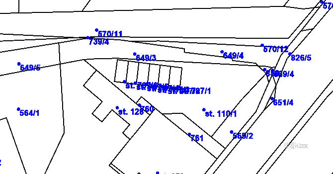 Parcela st. 787/2 v KÚ Bohatice, Katastrální mapa