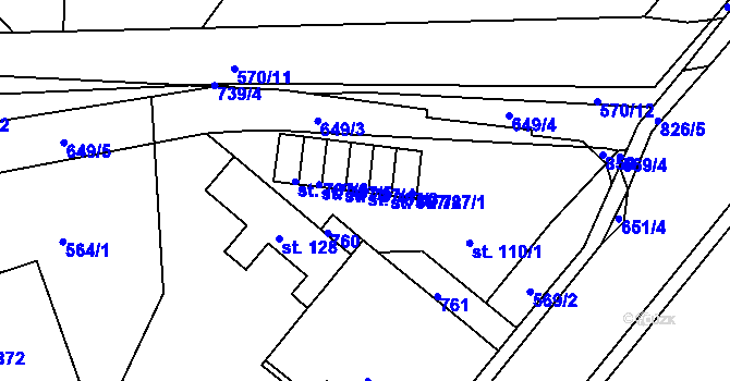 Parcela st. 787/3 v KÚ Bohatice, Katastrální mapa